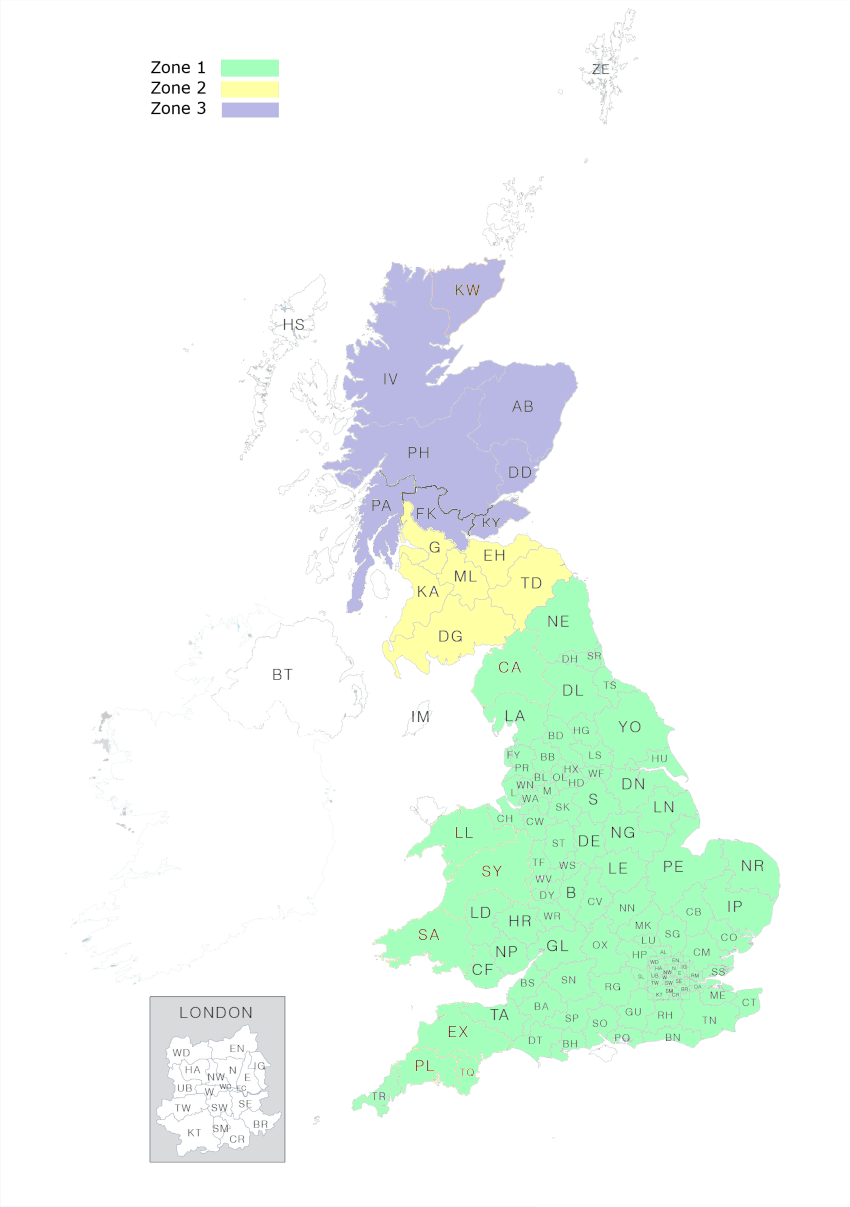 Julian Bowen Delivery Map