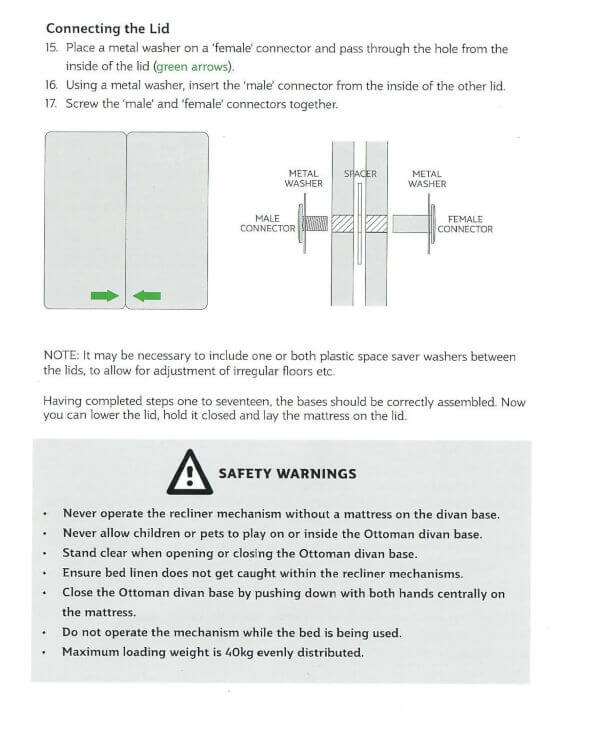 Sealy ottoman bed assembly instructions - Step 2