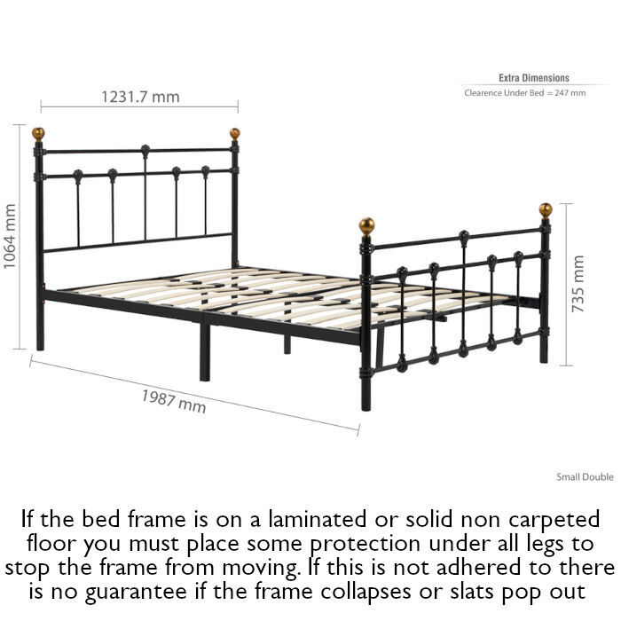 Birlea Atlas Bed Frame Measurements 120cm