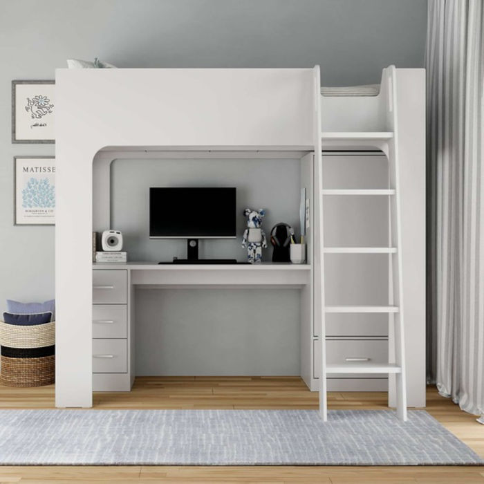 Flintshire Furniture Eden High Sleeper Bed - Grey