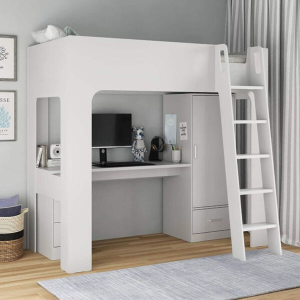 Flintshire Furniture Eden High Sleeper Bed - Grey