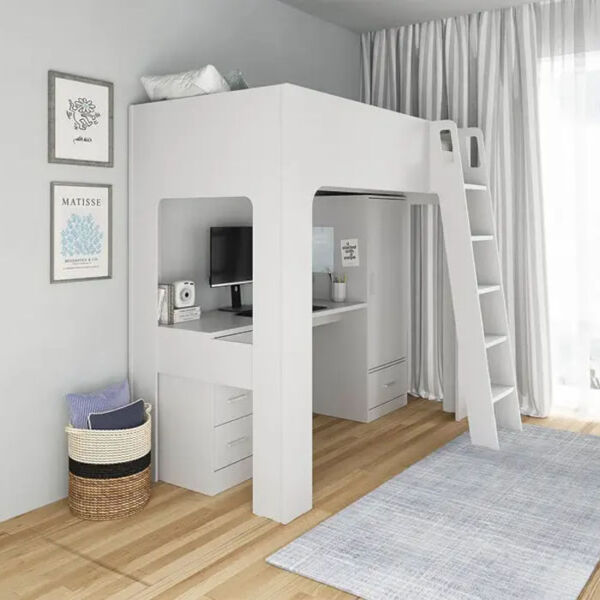 Flintshire Furniture Eden High Sleeper Bed - White