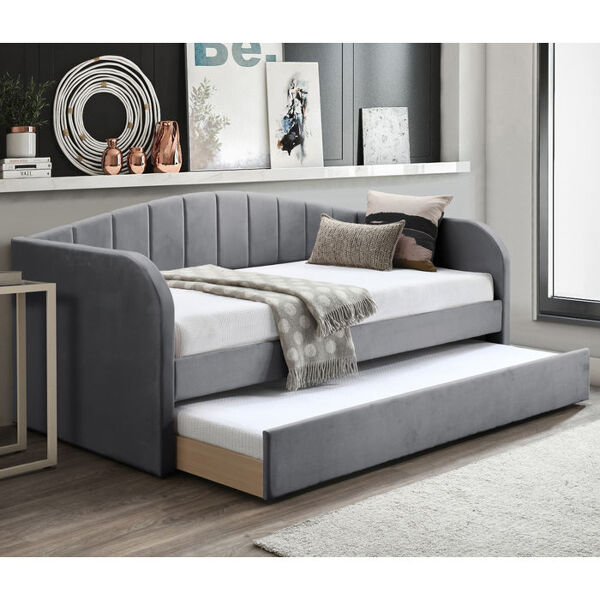 Flintshire Furniture Fabric Day Bed - Grey Flintshire Furniture Fabric Day Bed - Grey