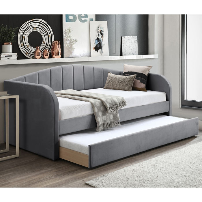 Flintshire Furniture Fabric Day Bed - Grey