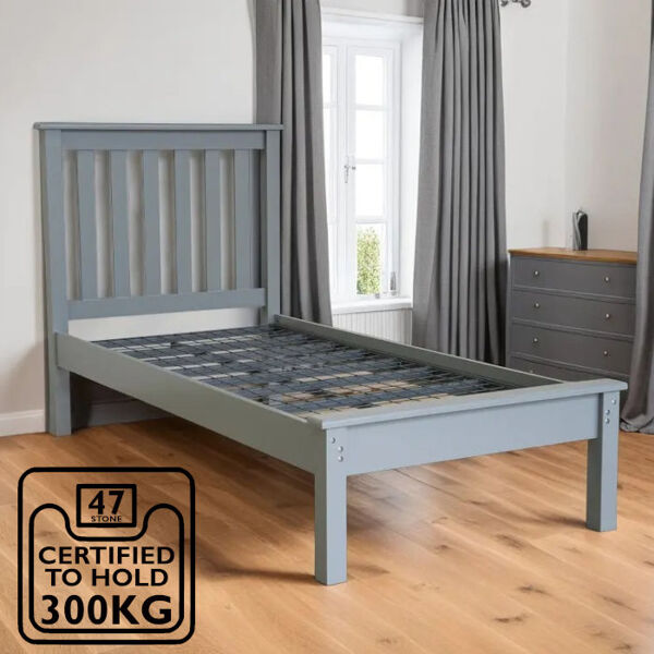 Kiwi Bed Frame Grey Single