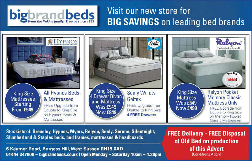 Half Page advert in the Mid Sussex Times and Mid Sussex Gazette