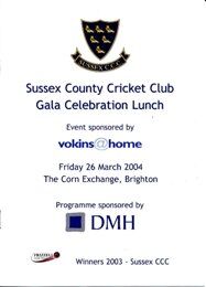 Vokins sponsor Sussex County Cricket Club Gala Lunch