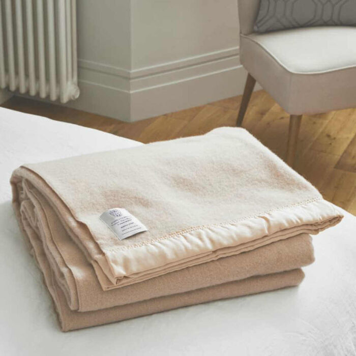 John Atkinson North Star Wool Blanket Champagne