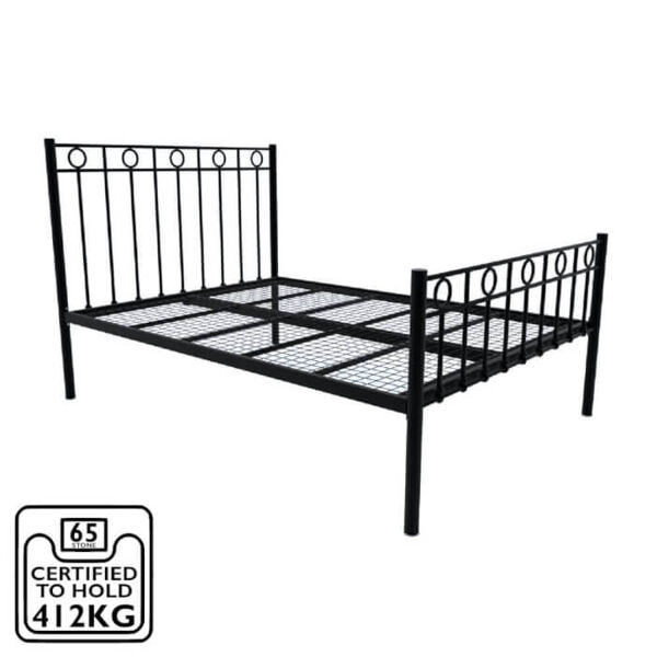 Carmen Wrought Iron Bed Frame Small Double