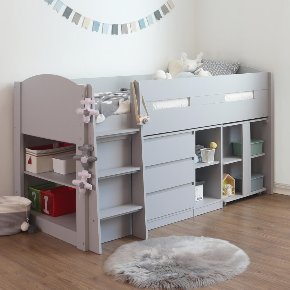 Flintshire Furniture Billie Mid Sleeper Bed Grey