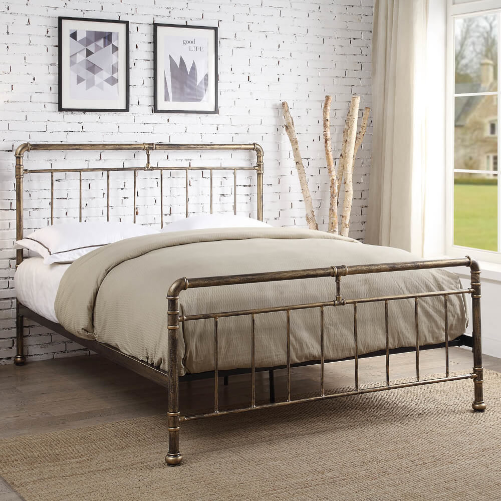 Flintshire Furniture Cilcain Antique Bronze Bed Frame Single