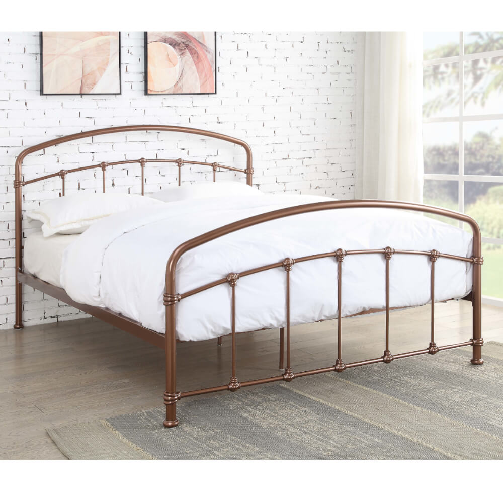 Flintshire Furniture Mostyn Rose Gold Bed Frame Double