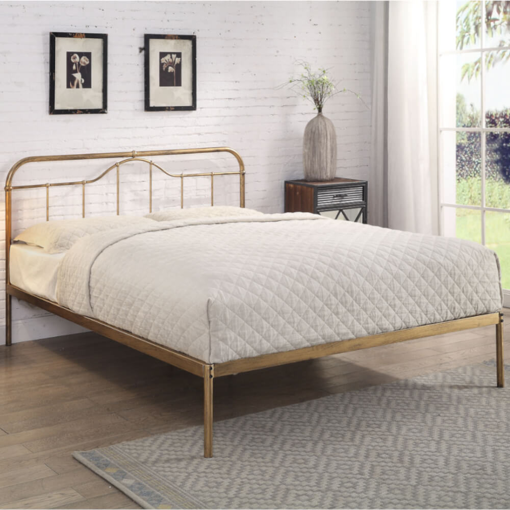 Flintshire Furniture Oakenholt Antique Bronze Bed Frame Double