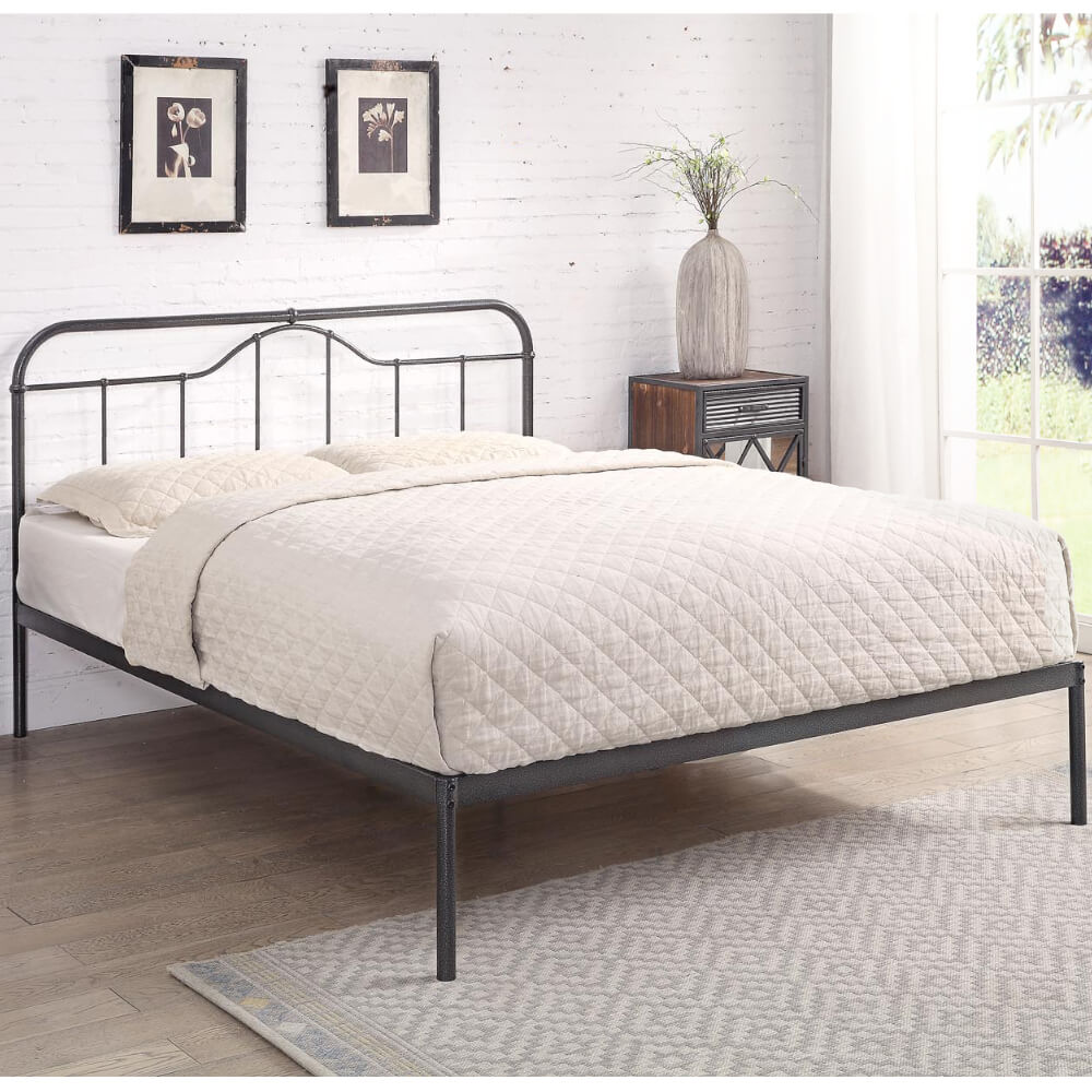 Flintshire Furniture Oakenholt Silver Bed Frame Double