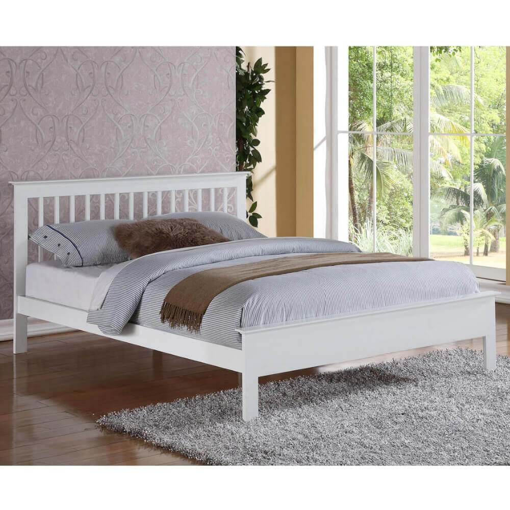 Flintshire Furniture Pentre White Bed Frame King Size