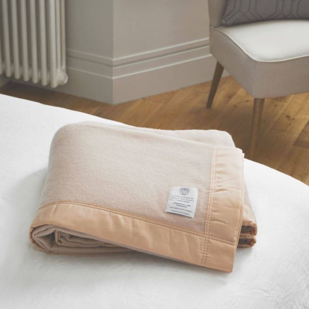 John Atkinson Lambswool & Cashmere Blanket