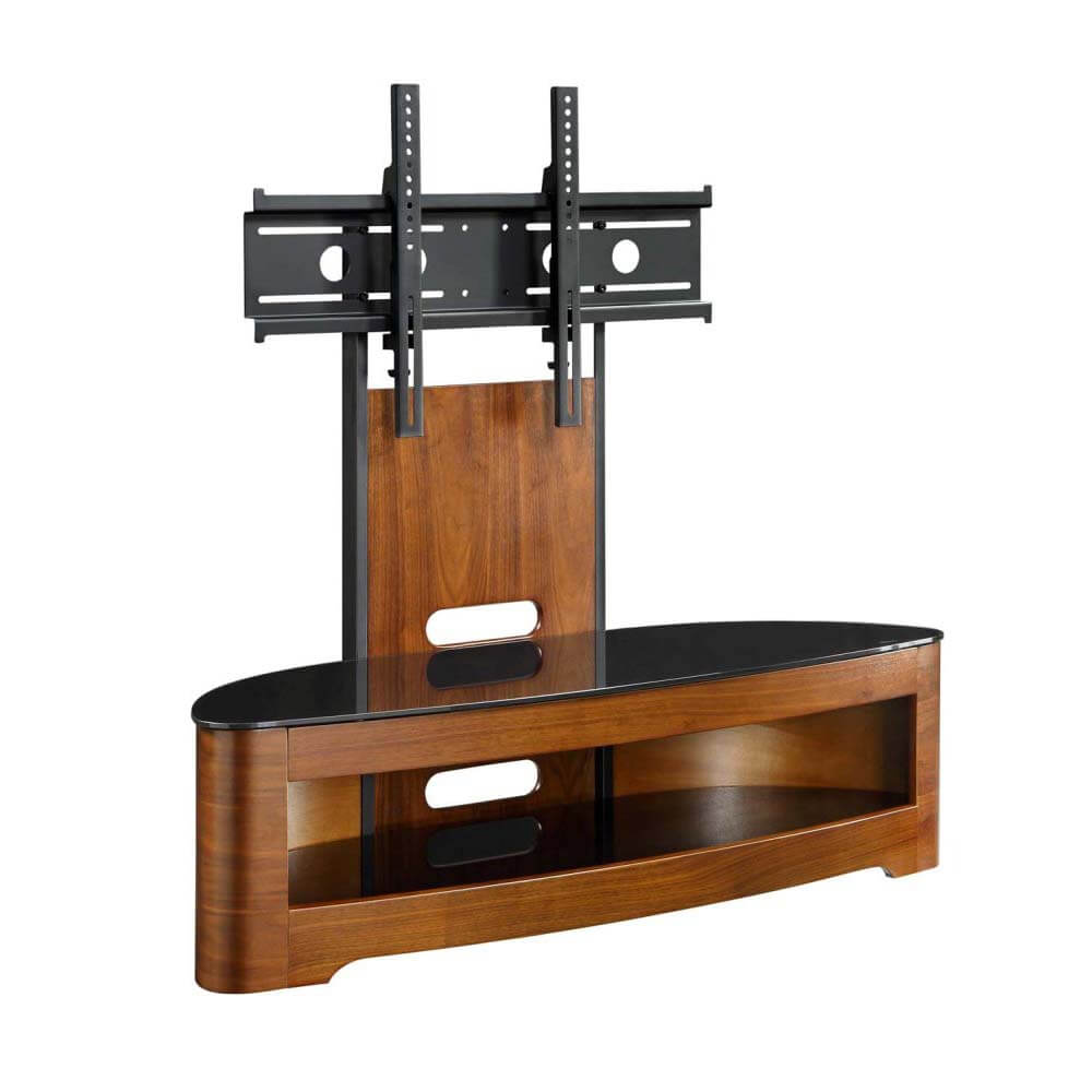 Jual Curve Walnut JF209 Cantilever TV Stand