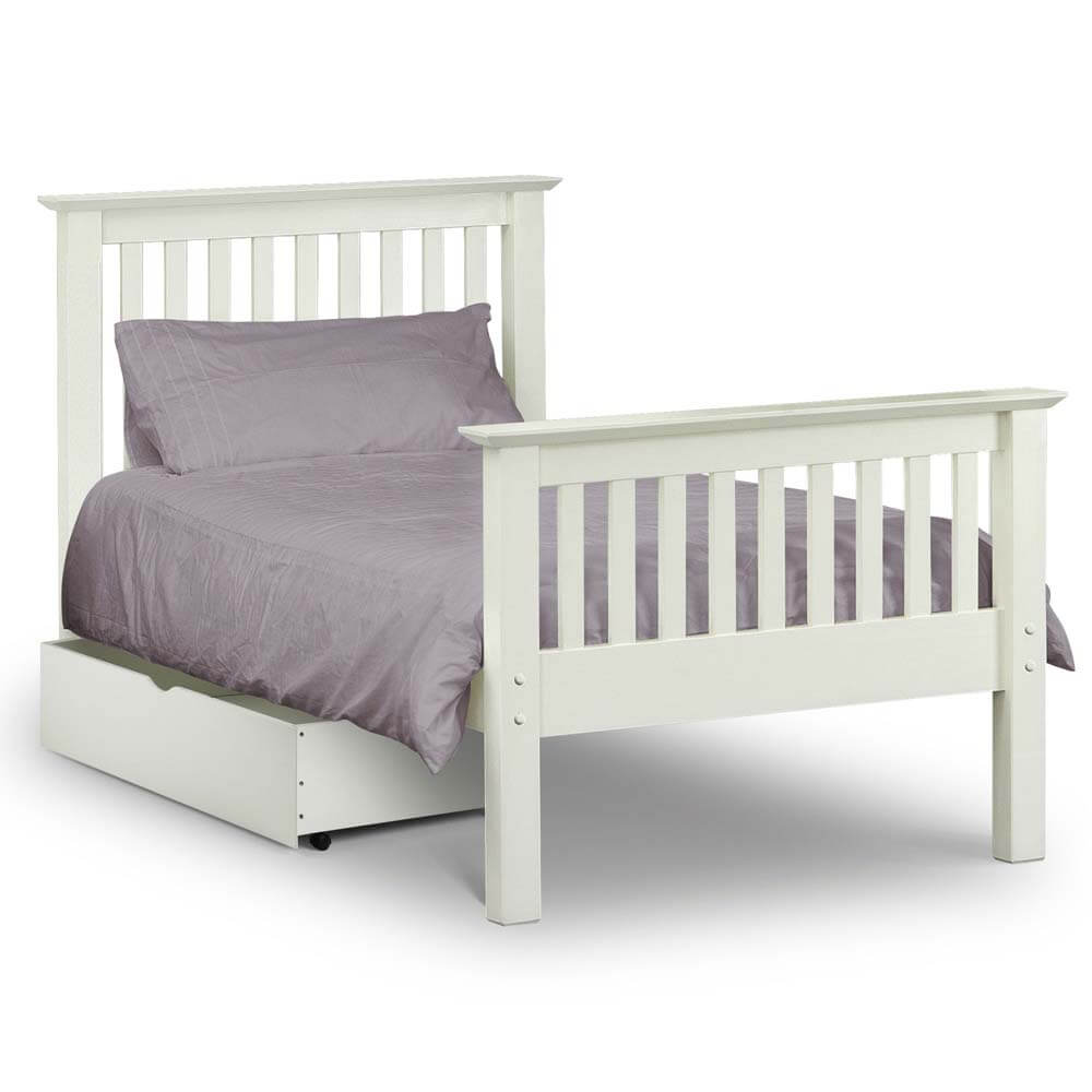 Julian Bowen Barcelona White High End Bed Frame Single