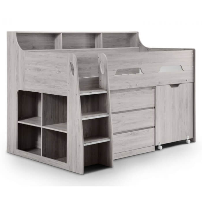 Julian Bowen Jupiter Midsleeper Bed Grey Oak