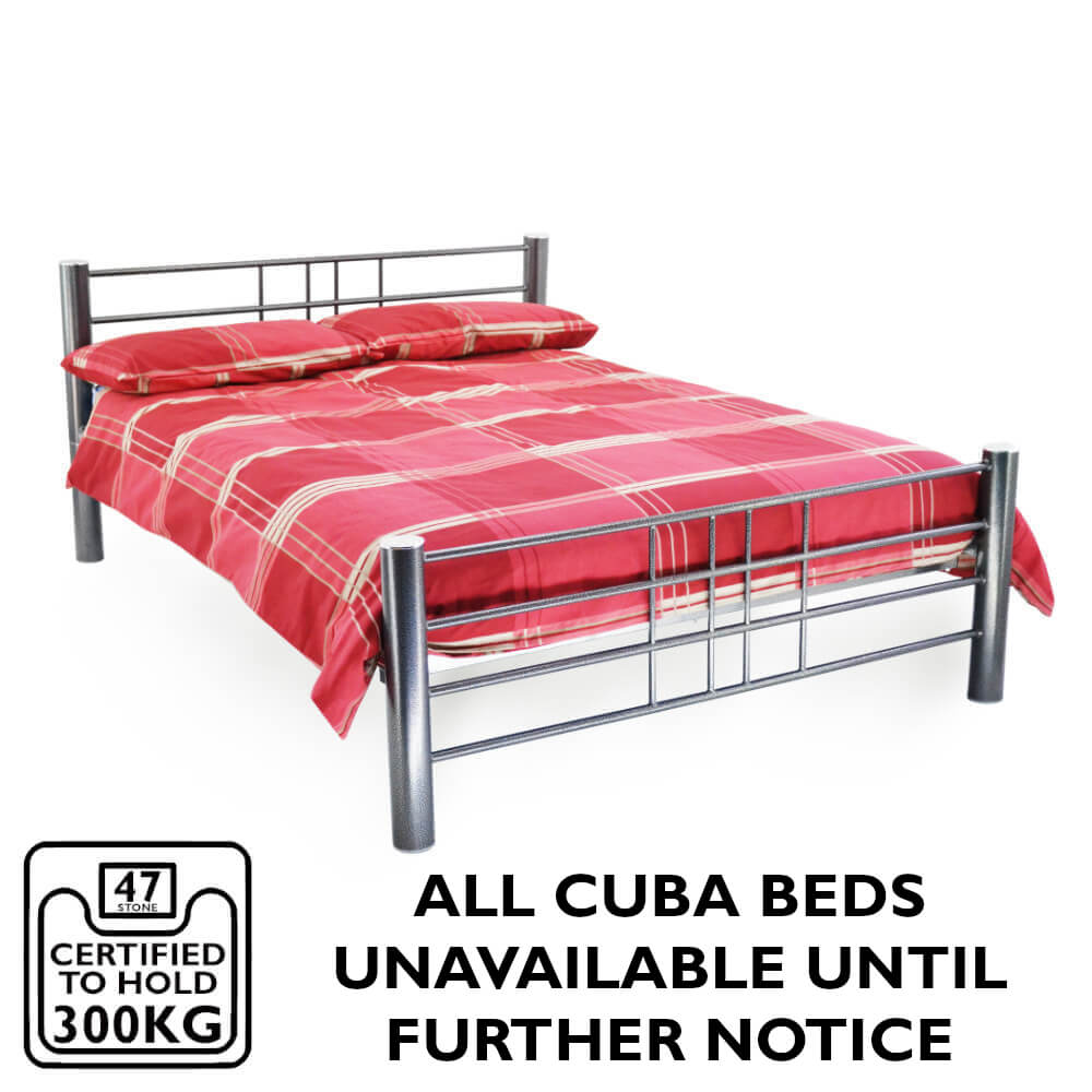 Cuba Bed Frame Hammered Silver