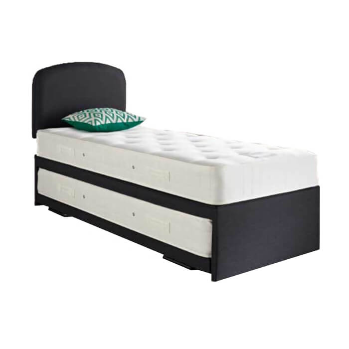 Relyon Upholstered Guest Bed & Pocket Sprung Mattresses Small Single & Headboard