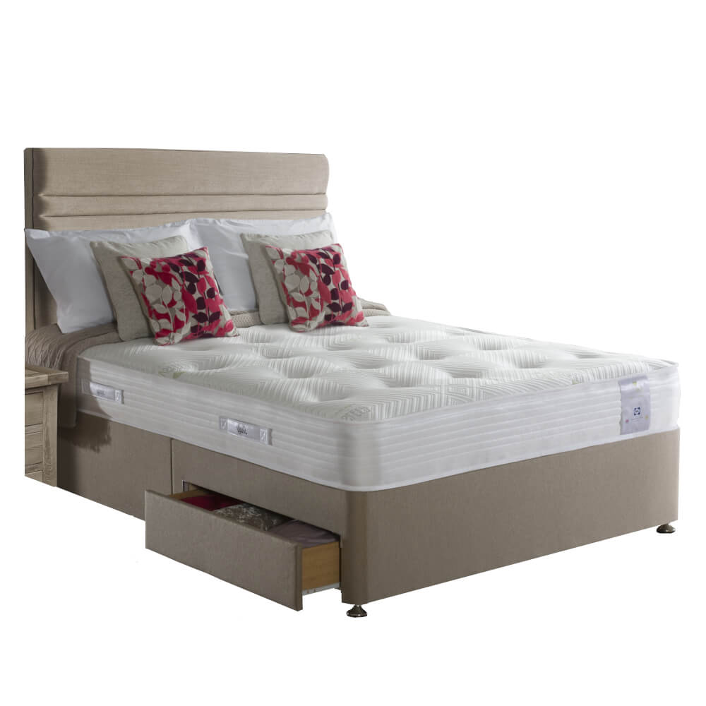 Sealy Pocket Memory 1000 Refresh Ottoman Bed Super King Size Zip & Link