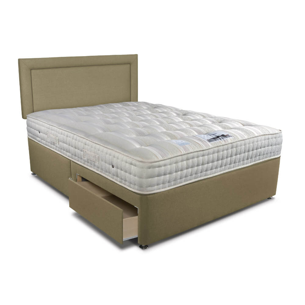 Sleepeezee New Backcare Luxury 1400 Divan Bed Super King Size Zip & Link