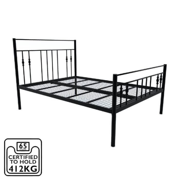 Zoe Wrought Iron Bed Frame Small Double