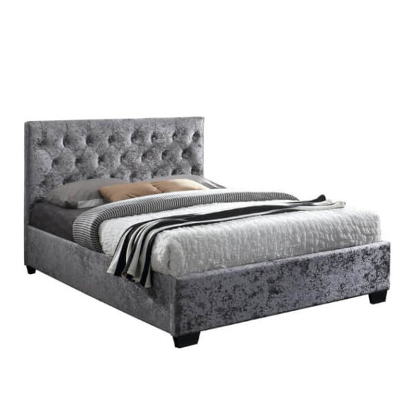 Birlea Cologne Bed Frame Crushed Velvet Steel