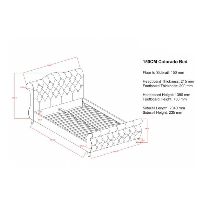 Birlea Colorado Bed Frame 150cm