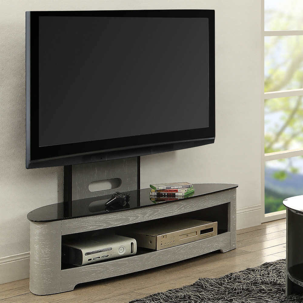 Jual Curve Grey Ash JF209 Cantilever TV Stand