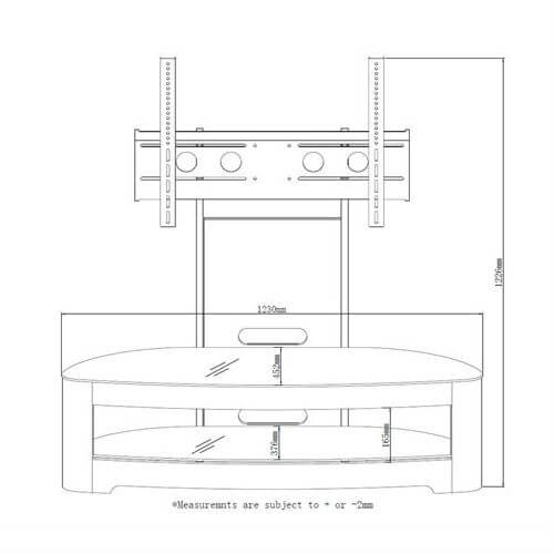 Jual Curve Oak JF209 Cantilever TV Stand