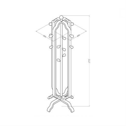 Jual Curve Walnut JF505 Coat Stand