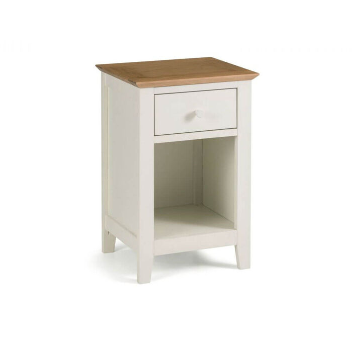 Julian Bowen Salerno Ivory 1 Drawer Bedside