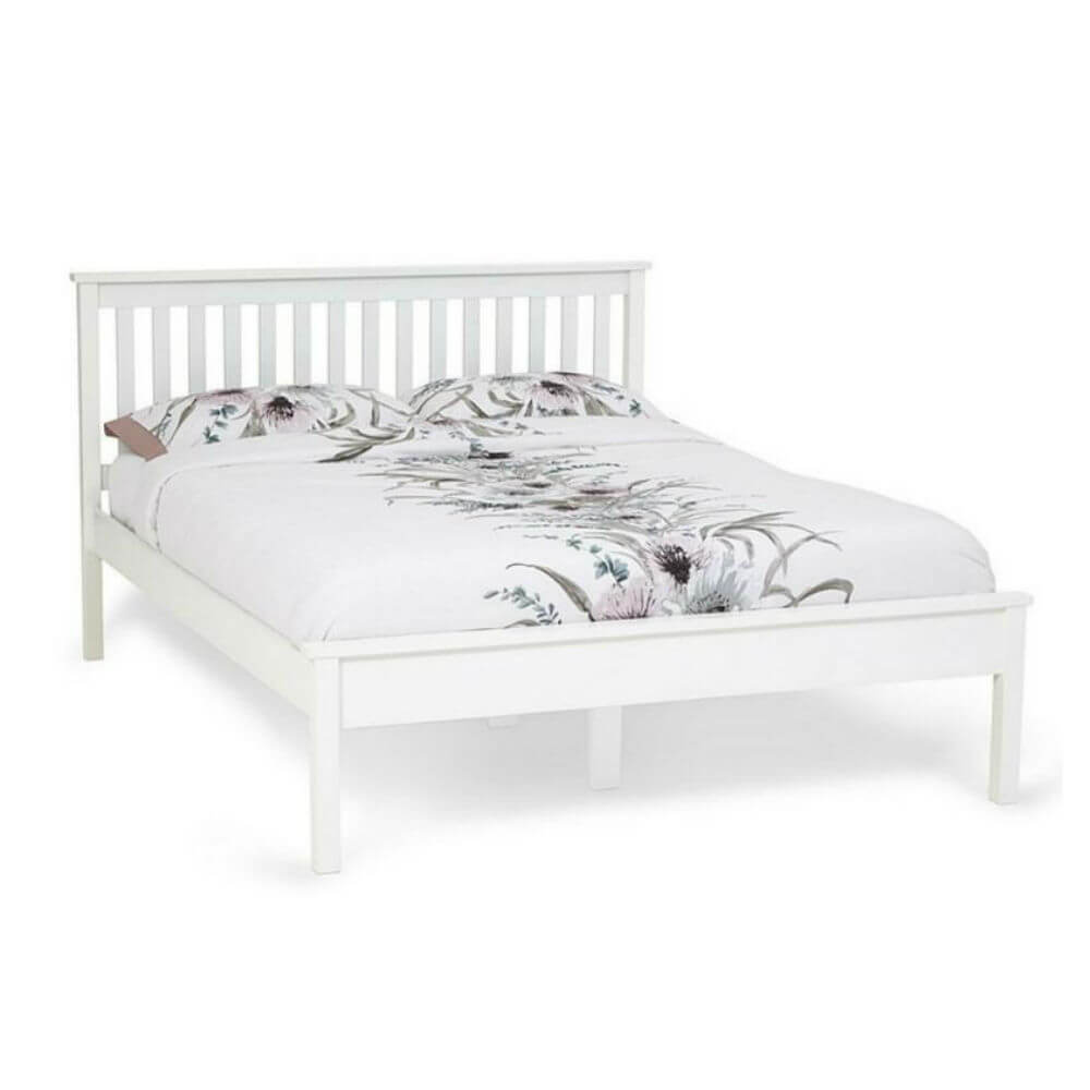 Serene Heather Bed Frame White Double