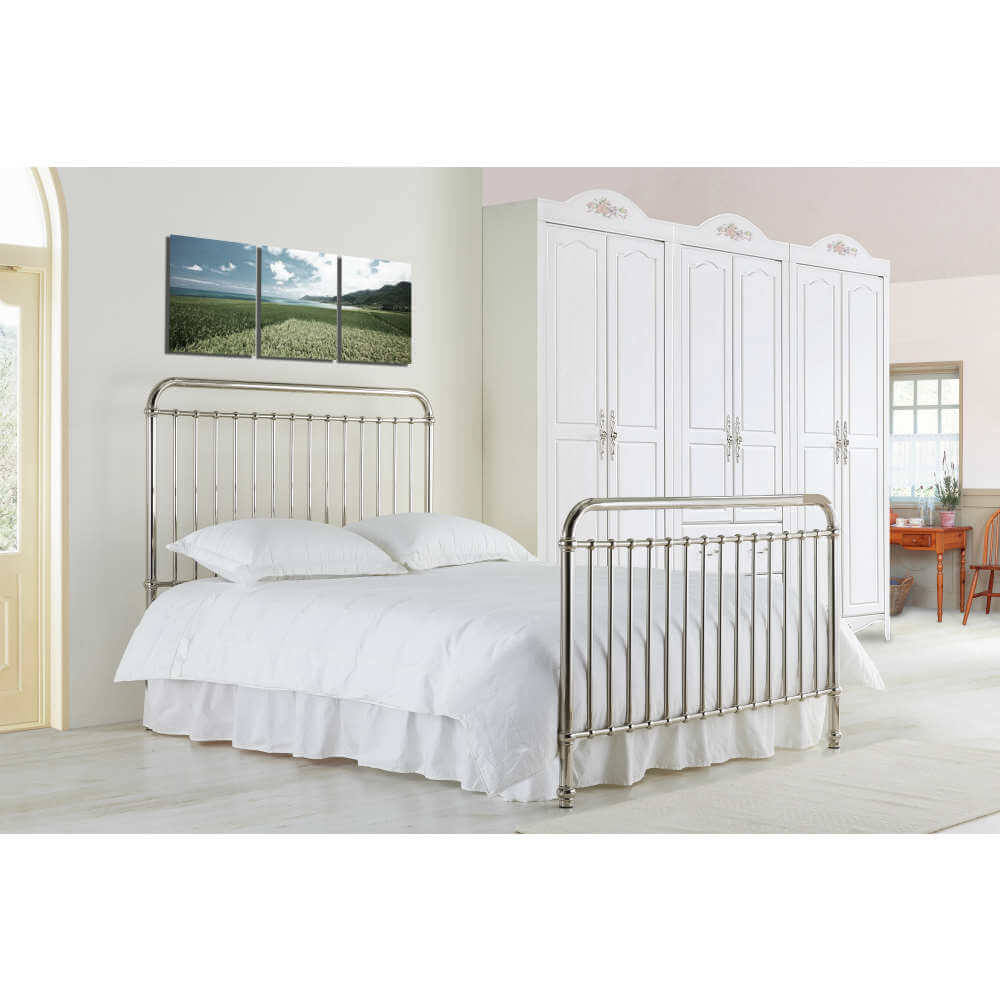 Time Living Rose Bed Frame Chrome Nickel Time Living Rose Bed Frame Chrome Nickel