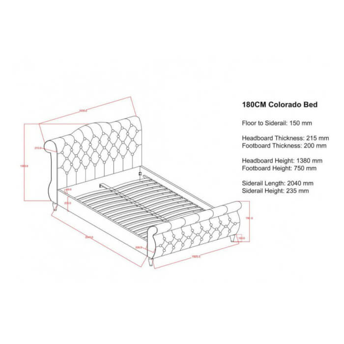 Birlea Colorado Bed Frame 180cm