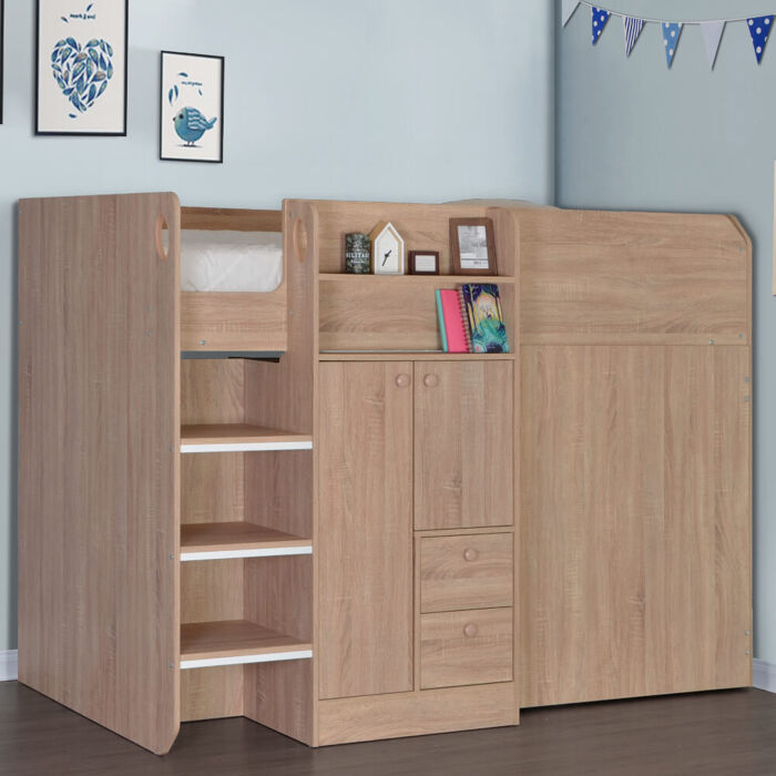 Flintshire Furniture Taylor High Sleeper Bed Oak