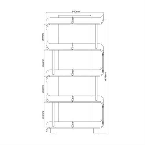 Jual Curve Walnut BS201 Bookshelf