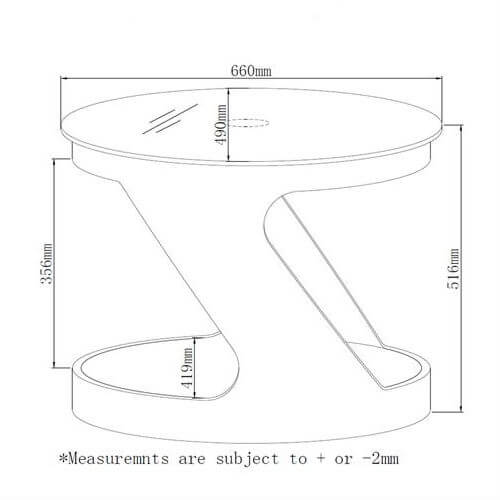 Jual Curve JF304 Oak Oval LampTable