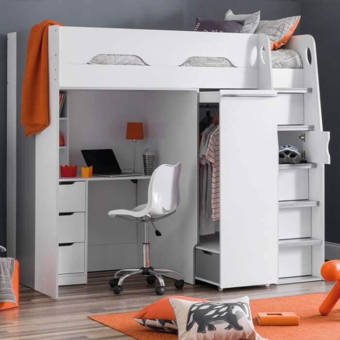 Julian Bowen Pegasus High Sleeper Bed White