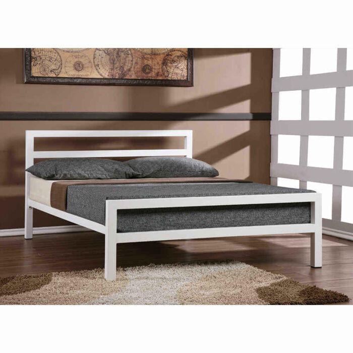 Time Living City Block Bed Frame White