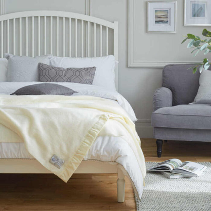 John Atkinson North Star Wool Blanket White