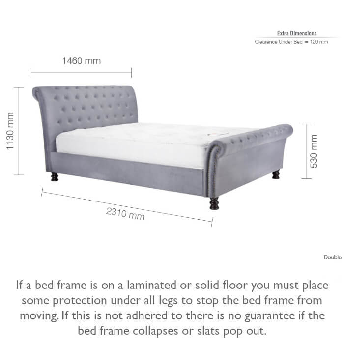 Birlea Opulence Bed Frame Measurements 135cm