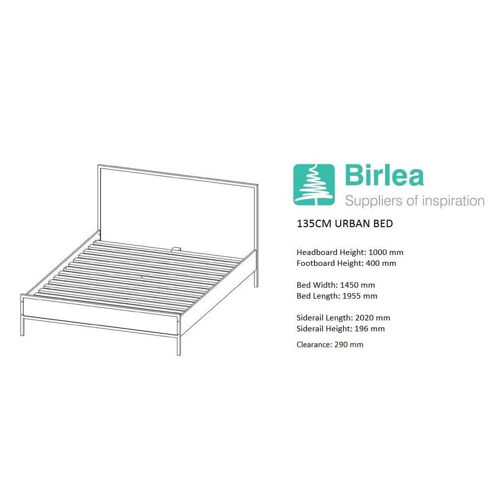 Birlea Urban Bed Frame Measurements 135cm