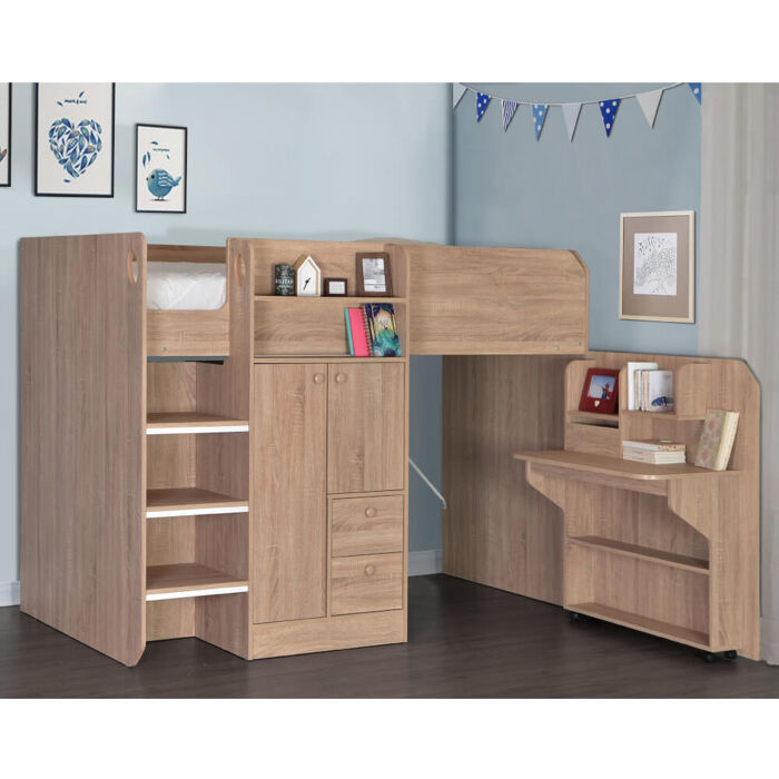Flintshire Furniture Taylor High Sleeper Bed Oak