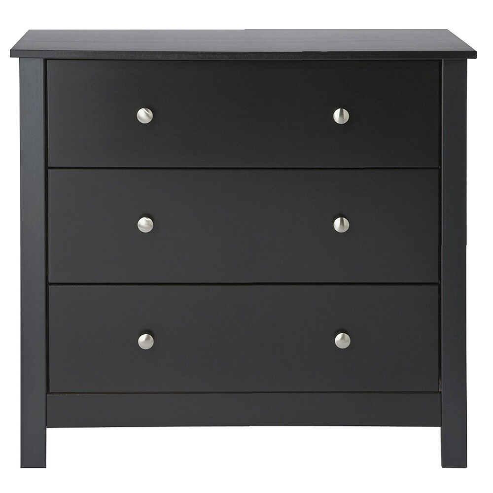 Florence Black 3 Drawer Chest Florence Black 3 Drawer Chest
