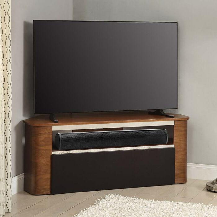 Jual JF708 Walnut Acoustic TV Stand