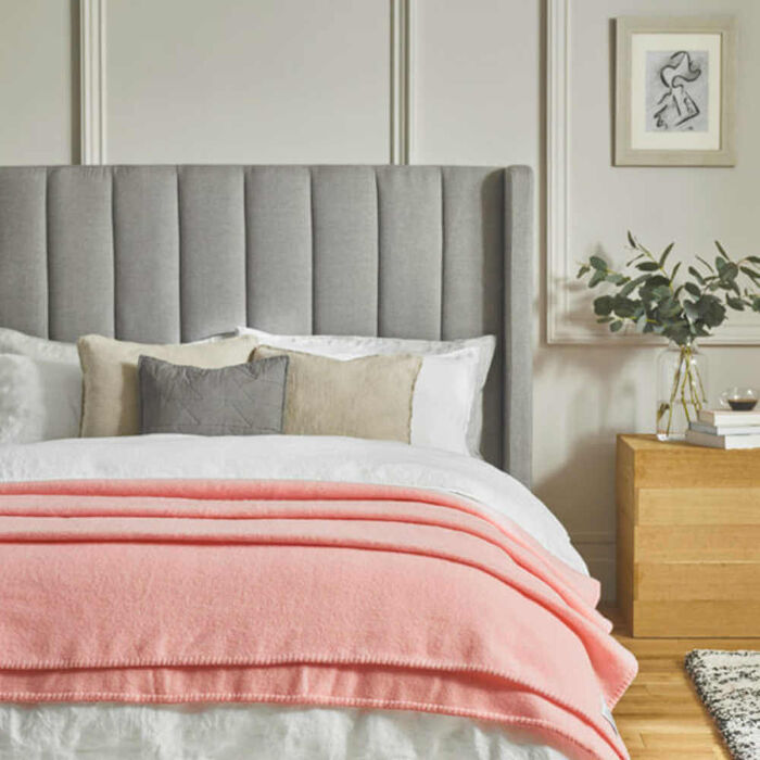 John Atkinson Harlequin Wool Blanket Pink