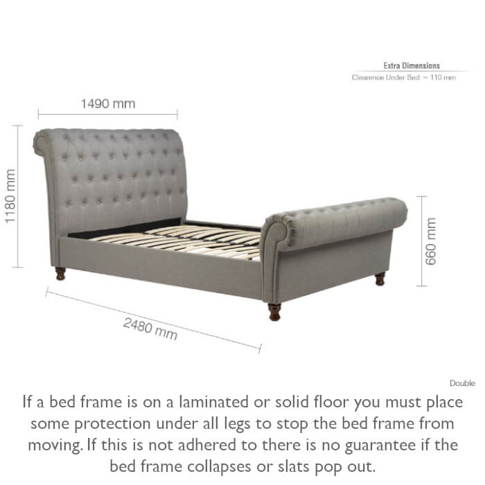 Birlea Castello Bed Frame Grey 135cm